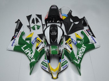 Beste Honda CBR600RR Motorrad Verkleidung 2007-2008 - Grun Weiss Glanzendes Schwarz Linier