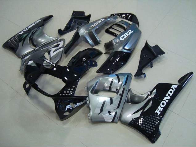 Beste Honda CBR900RR 893 Motorrad Verkleidung 1996-1997 - Silber Glanzendes Schwarz