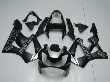 Beste Honda CBR900RR 929 Motorrad Verkleidung 2000-2001 - Matt Schwarz Silber Cauloises