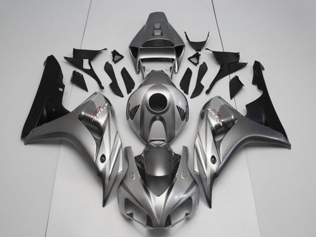 Beste Honda CBR1000RR Motorrad Verkleidung Kit 2006-2007 - Silber Glanzendes Schwarz