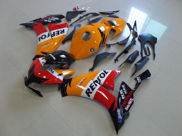 Beste Honda CBR1000RR Motorrad Verkleidung 2012-2016 - Orange Weiss Rot Glanzendes Schwarz Repsol