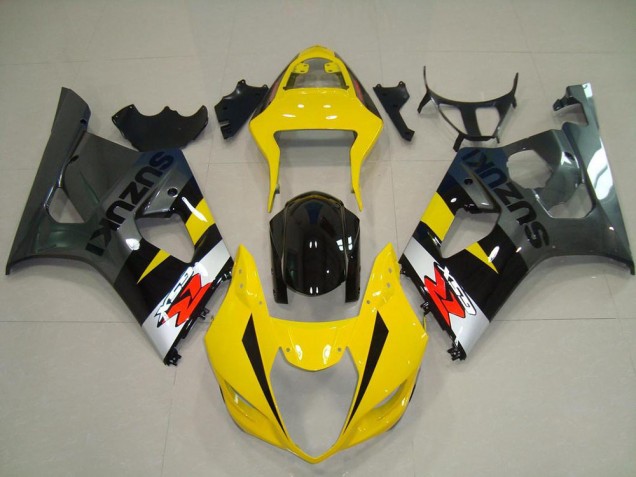 Beste Suzuki GSXR 1000 Motorrad Verkleidung 2003-2004 - Gelb Silber Grau Schwarz Rot