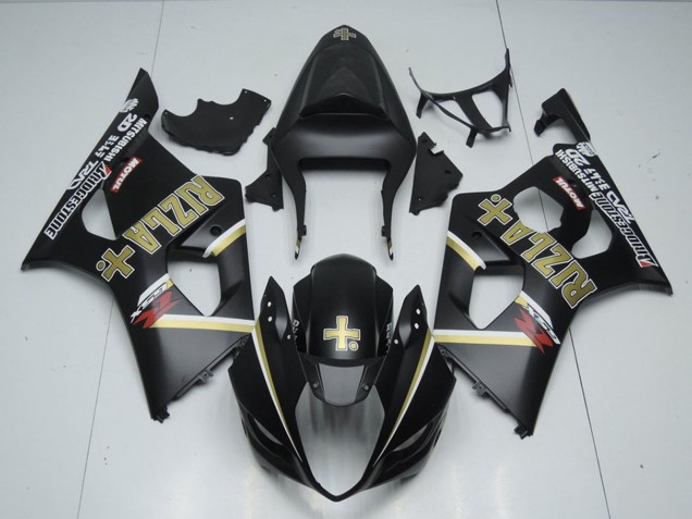 Beste Suzuki GSXR 1000 Motorrad Verkleidung 2003-2004 - Matt Schwarz Rizla