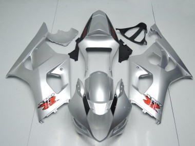 Beste Suzuki GSXR 1000 Motorrad Verkleidung 2003-2004 - Silber Rot OEM Stil