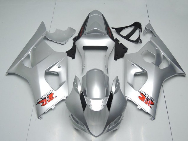 Beste Suzuki GSXR 1000 Motorrad Verkleidung 2003-2004 - Silber Rot OEM Stil