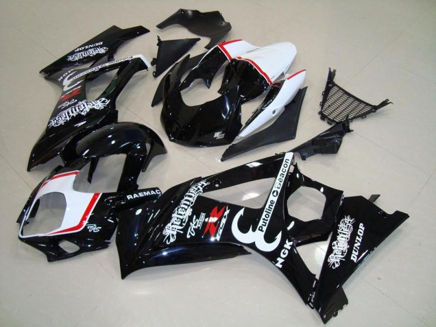 Beste Suzuki GSXR 1000 Motorrad Verkleidung 2007-2008 - Glanzendes Schwarz Rot Relentless