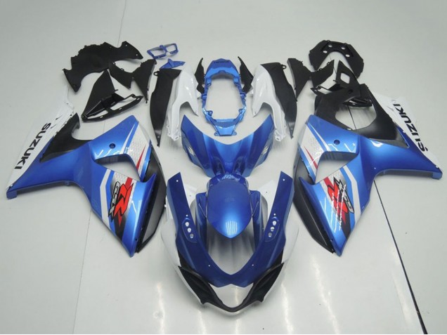 Beste Suzuki GSXR 1000 Motorrad Verkleidung 2009-2016 - Hellblau Blau Weiss Schwarz OEM Stil