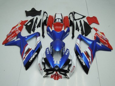 Beste Suzuki GSXR 1000 Motorrad Verkleidung 2009-2016 - Blau Rot Weiss Piaa Motul