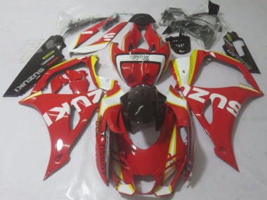 Beste Suzuki GSXR 1000 Motorrad Verkleidung 2017-2024 - Rot Gelb Weiss