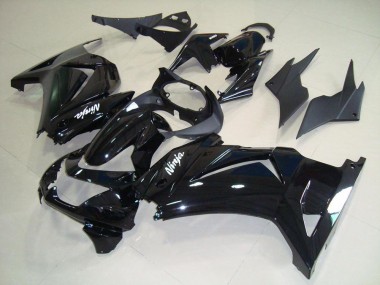 Beste Kawasaki ZX250R Motorrad Verkleidung 2008-2012 - Glanzendes Schwarz Weiss Ninja