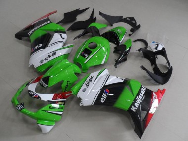 Beste Kawasaki ZX250R Motorrad Verkleidung 2008-2012 - Weiss Grun Schwarz Rot Elf
