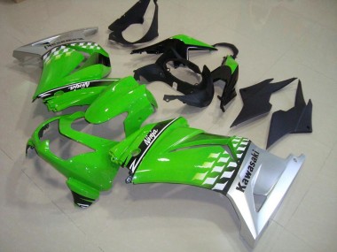 Beste Kawasaki ZX250R Motorrad Verkleidung 2008-2012 - Grun Silber