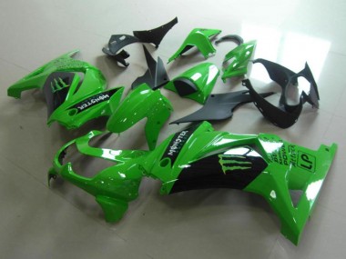 Beste Kawasaki ZX250R Motorrad Verkleidung 2008-2012 - Grun Glanzendes Schwarz Monster