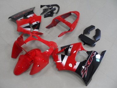Beste Kawasaki ZX6R Motorrad Verkleidung 2000-2002 - Rot Silber Glanzendes Schwarz OEM Stil