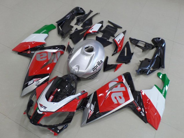 Beste Aprilia RS125 Motorrad Verkleidung 2006-2011 - Rot Weiss Schwarz Silber Grun