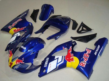 Beste Yamaha YZF R1 Motorrad Verkleidung 2000-2001 - Blau Weiss Gelb Red Bull