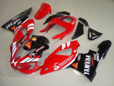 Beste Yamaha YZF R1 Motorrad Verkleidung 2000-2001 - Rot Weiss Glanzendes Schwarz Santunder