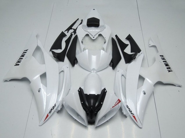 Beste Yamaha YZF R6 Motorrad Verkleidung 2008-2016 - Glanzendes Weiss