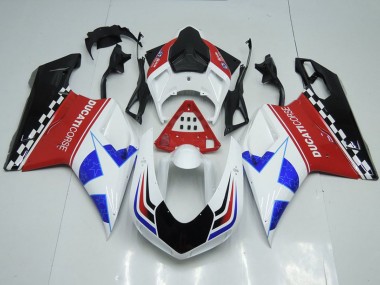 Beste Ducati 848 1098 1198 Motorrad Verkleidung 2007-2014 - Weiss Rot Blau Glanzendes Schwarz Corse