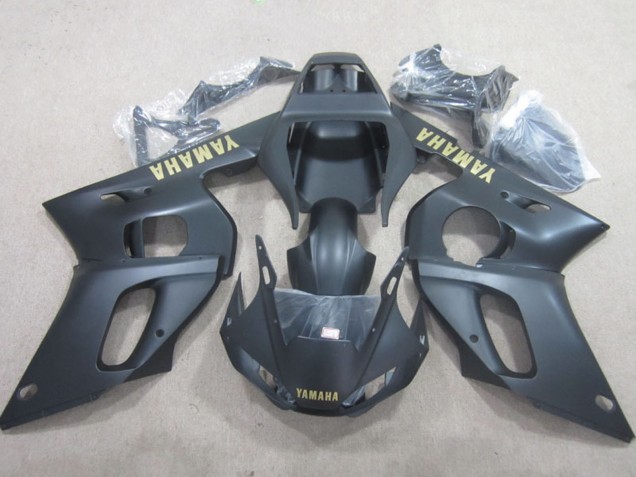 Beste Yamaha YZF R6 Motorrad Verkleidung 1998-2002 - Matt Schwarz Gelb Aufkleber