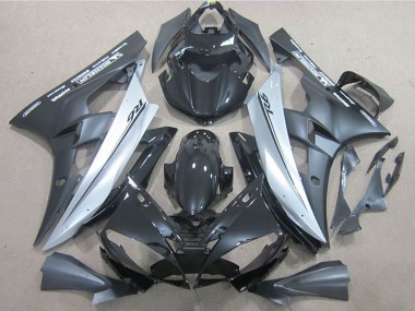 Beste Yamaha YZF R6 Motorrad Verkleidung 2006-2007 - Glanzendes Schwarz Matt Schwarz Silber