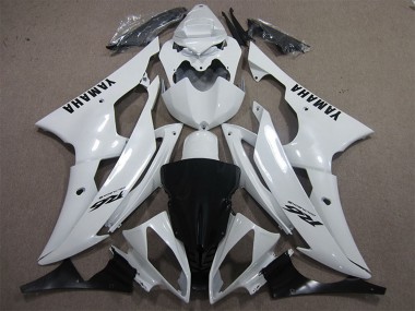 Beste Yamaha YZF R6 Motorrad Verkleidung 2008-2016 - Weiss Schwarz Aufkleber