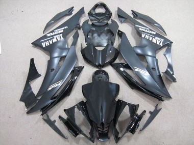 Beste Yamaha YZF R6 Motorrad Verkleidung 2008-2016 - Glanzendes Schwarz Matt Schwarz Weiss Aufkleber