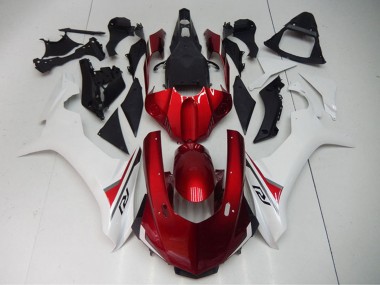 Beste Yamaha YZF R1 Motorrad Verkleidung 2015-2019 - Weiss Rot Schwarz