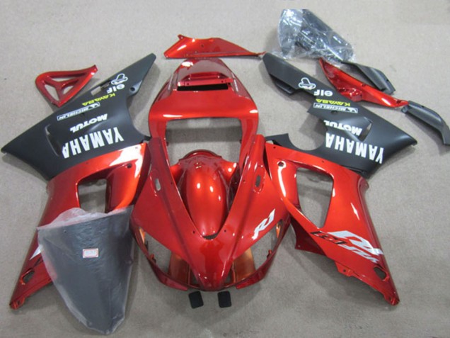 Beste Yamaha YZF R1 Motorrad Verkleidung 1998-1999 - Rot Schwarz Weiss Aufkleber