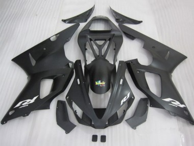 Beste Yamaha YZF R1 Motorrad Verkleidung 2000-2001 - Matt Schwarz Weiss Aufkleber