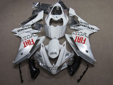 Beste Yamaha YZF R1 Motorrad Verkleidung 2007-2008 - Silber Weiss Rot Fiat