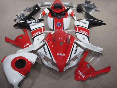 Beste Yamaha YZF R1 Motorrad Verkleidung 2007-2008 - Weiss Rot Glanzendes Schwarz
