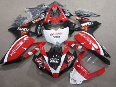 Beste Yamaha YZF R1 Motorrad Verkleidung 2007-2008 - Rot Weiss Schwarz Volvo Santunder Fimer