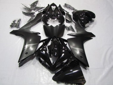 Beste Yamaha YZF R1 Motorrad Verkleidung 2007-2008 - Glanzendes Schwarz Matt Schwarz