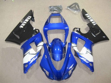 Beste Yamaha YZF R1 Motorrad Verkleidung Kit 2012-2014 - Blau Weiss Glanzendes Schwarz