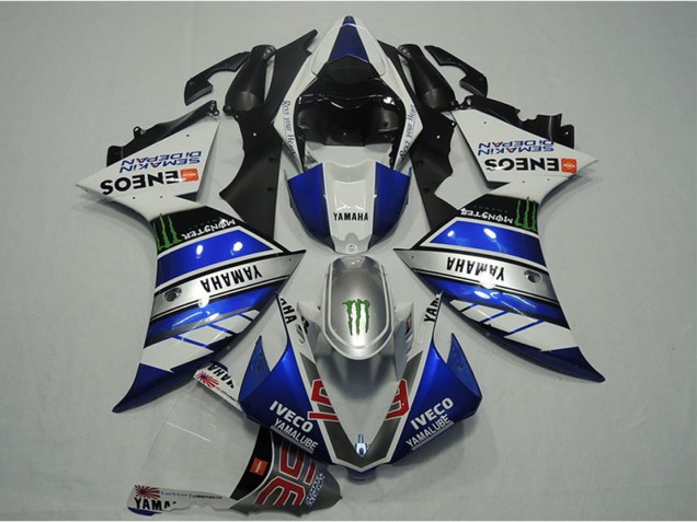 Beste Yamaha YZF R1 Motorrad Verkleidung 2012-2014 - Blau Silber Weiss Schwarz Grun Monster IVECO Yamalube ENEOS Semakin Didepan