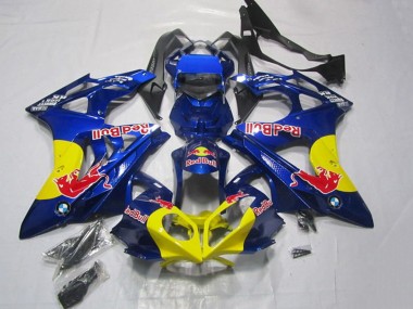 Beste BMW S1000RR Motorrad Verkleidung 2009-2014 - Blau Gelb Red Bull