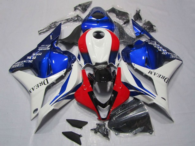 Beste Honda CBR600RR Motorrad Verkleidung 2009-2012 - Weiss Rot Blau Dream