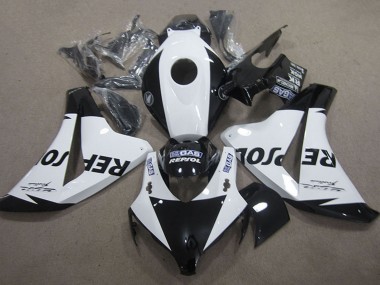 Beste Honda CBR1000RR Motorrad Verkleidung 2008-2011 - Weiss Glanzendes Schwarz Repsol