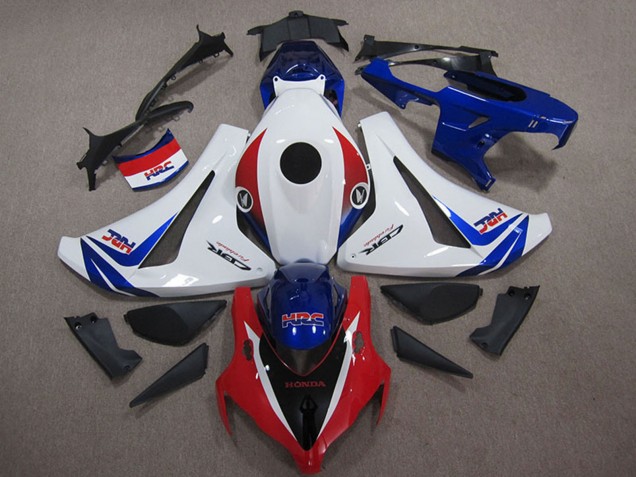 Beste Honda CBR1000RR Motorrad Verkleidungen Kit 2008-2011 - Weiss Rot Blau HRC