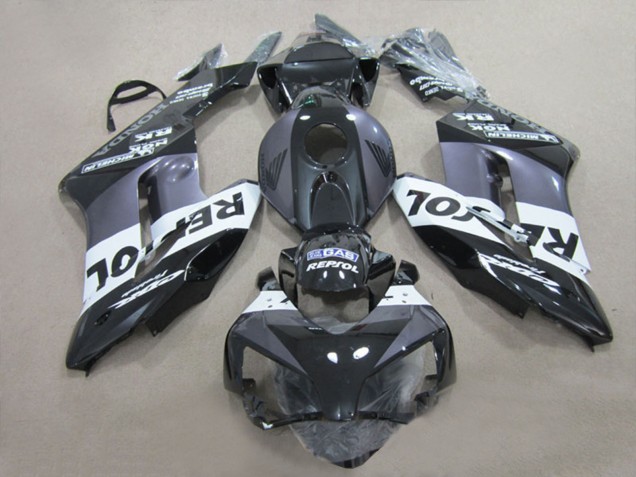 Beste Honda CBR1000RR Motorrad Verkleidung 2004-2005 - Glanzendes Schwarz Weiss Grau Repsol