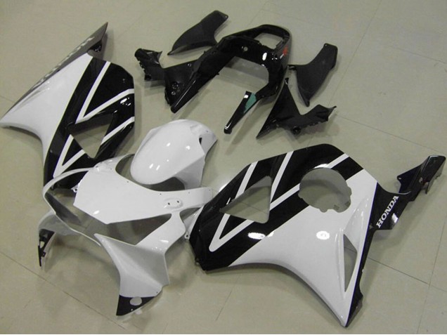 Beste Honda CBR900RR 954 Motorrad Verkleidung 2002-2003 - Weiss Glanzendes Schwarz