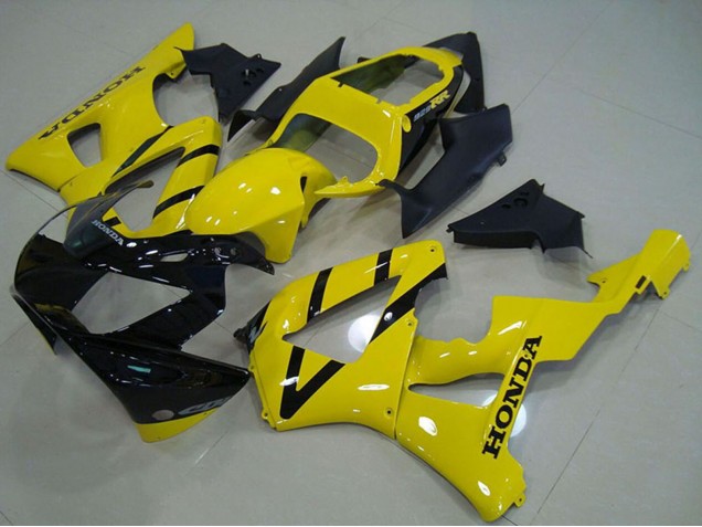 Beste Honda CBR900RR 929 Motorrad Verkleidung 2000-2001 - Gelb Glanzendes Schwarz