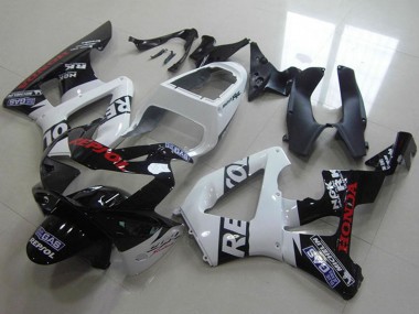 Beste Honda CBR900RR 929 Motorrad Verkleidung 2000-2001 - Weiss Glanzendes Schwarz Rot Repsol