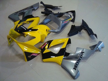 Beste Honda CBR900RR 929 Motorrad Verkleidung 2000-2001 - Gelb Silber Glanzendes Schwarz