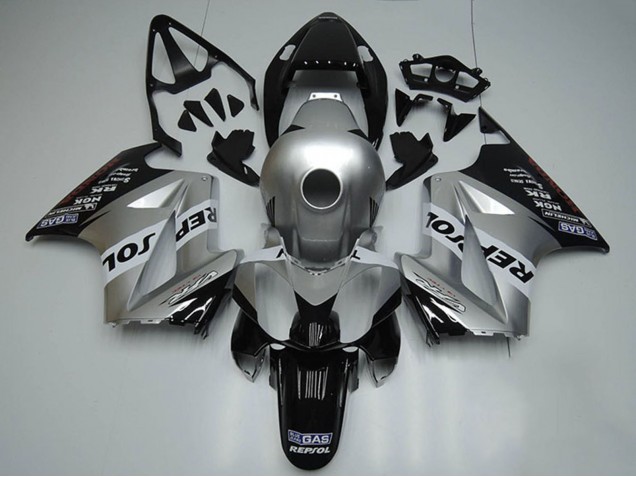 Beste Honda VFR 800 Motorrad Verkleidung 2002-2013 - Silber Weiss Glanzendes Schwarz Repsol