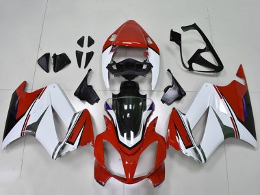 Beste Honda VFR 800 Motorrad Verkleidung 2002-2013 - Weiss Rot Glanzendes Schwarz