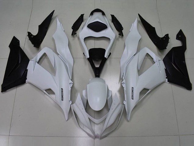 Beste Kawasaki ZX6R Motorrad Verkleidung 2013-2018 - Weiss Schwarz 636