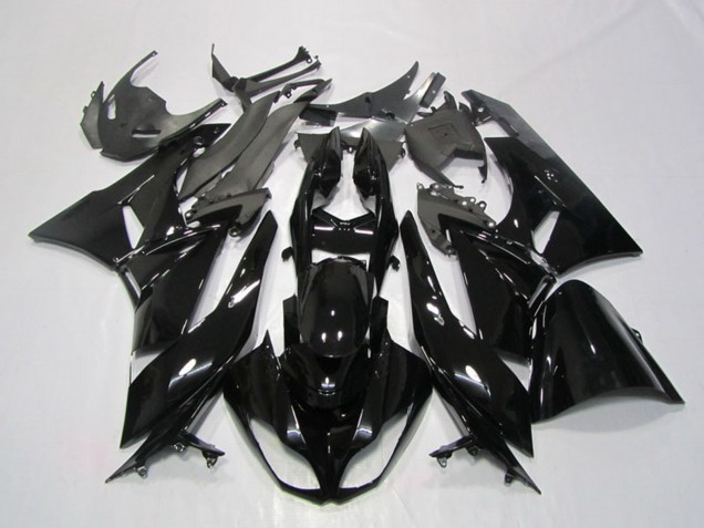 Beste Kawasaki ZX6R Motorrad Verkleidung 2009-2012 - Glanzendes Schwarz