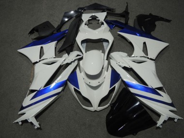 Beste Kawasaki ZX6R Motorrad Verkleidung 2009-2012 - Blau Weiss